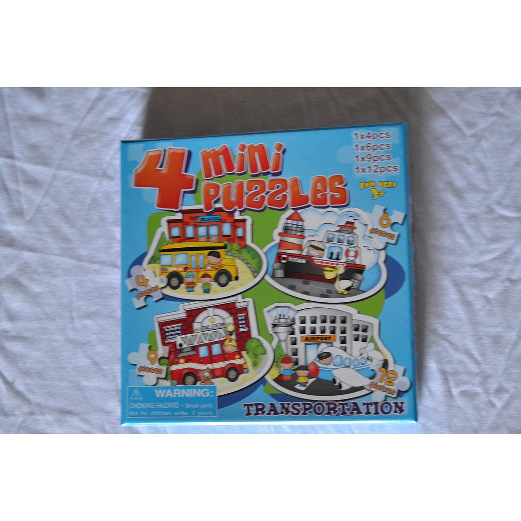 Puzzle 4-in-1 Mini Transportation