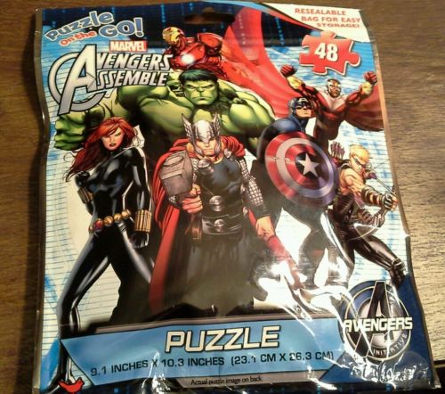 Puzzle on the Go! 48 Piece Marvel Avengers