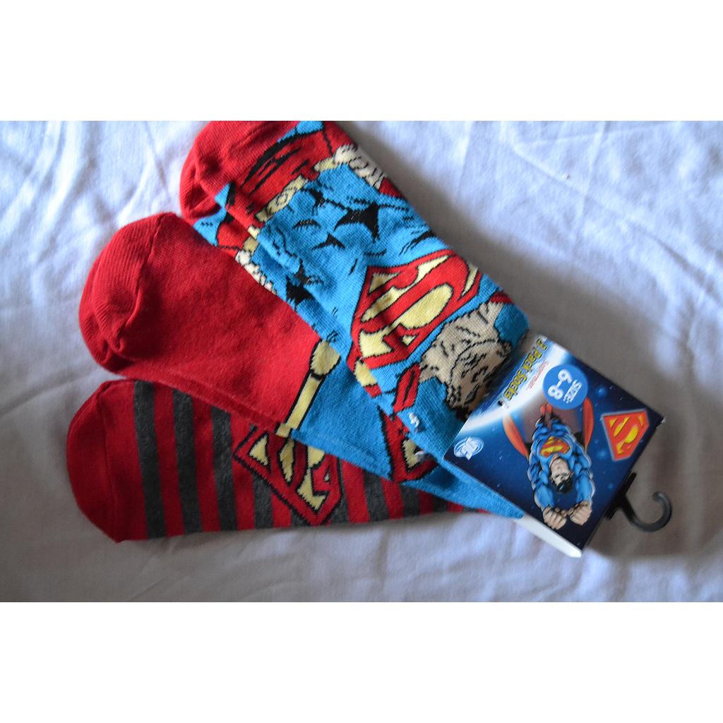 3 Pairs Socks - Superman (age 6 to 8 years)