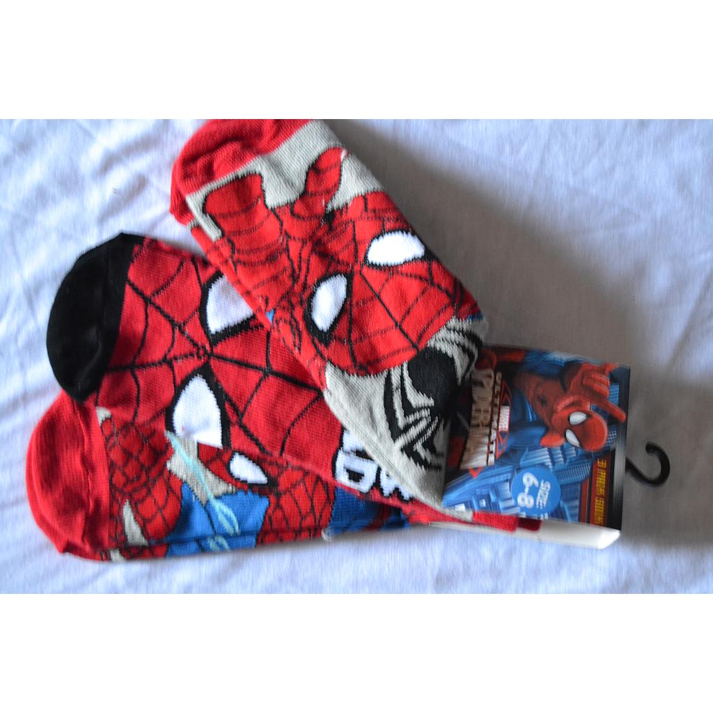 3 Pairs Socks - Spiderman (age 6 to 8 years)
