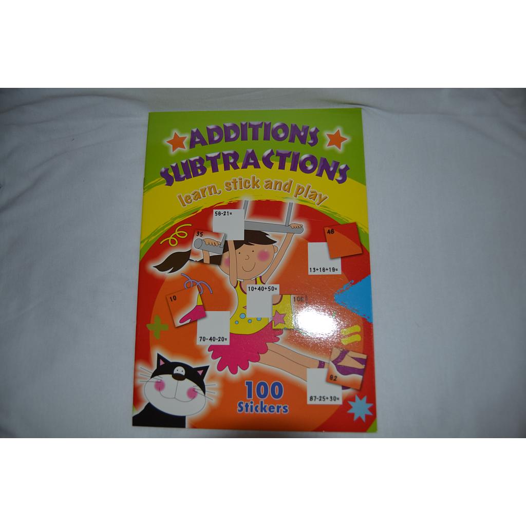 Additions Subtractions - Learn,stick and play (Girl)