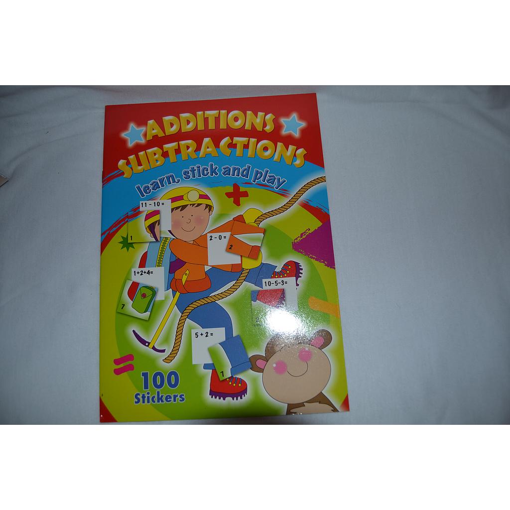 Additions Subtractions - Learn, stick and play (Boy)