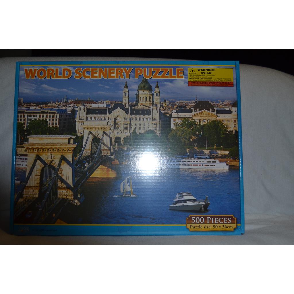 World Scenery 500 Piece Puzzle (Blue)