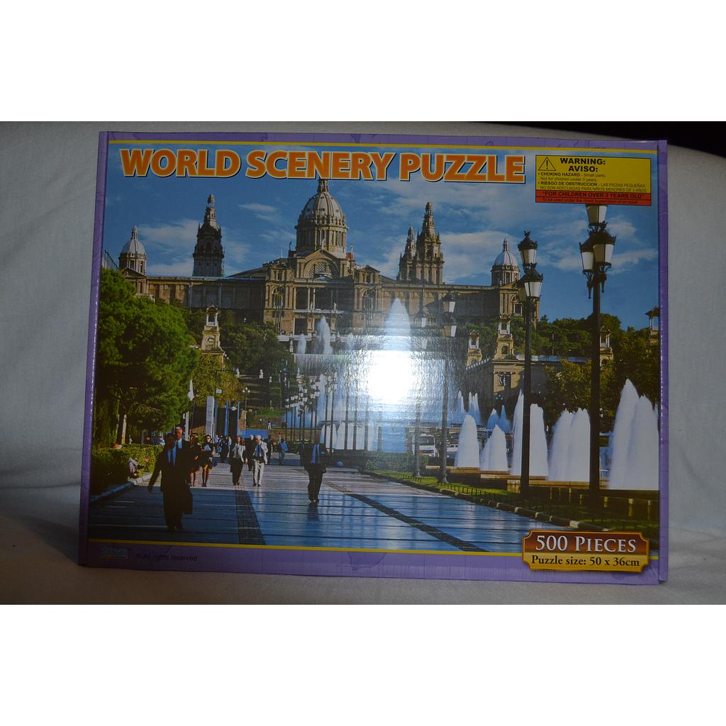 World Scenery 500 Piece Puzzle (Purple)