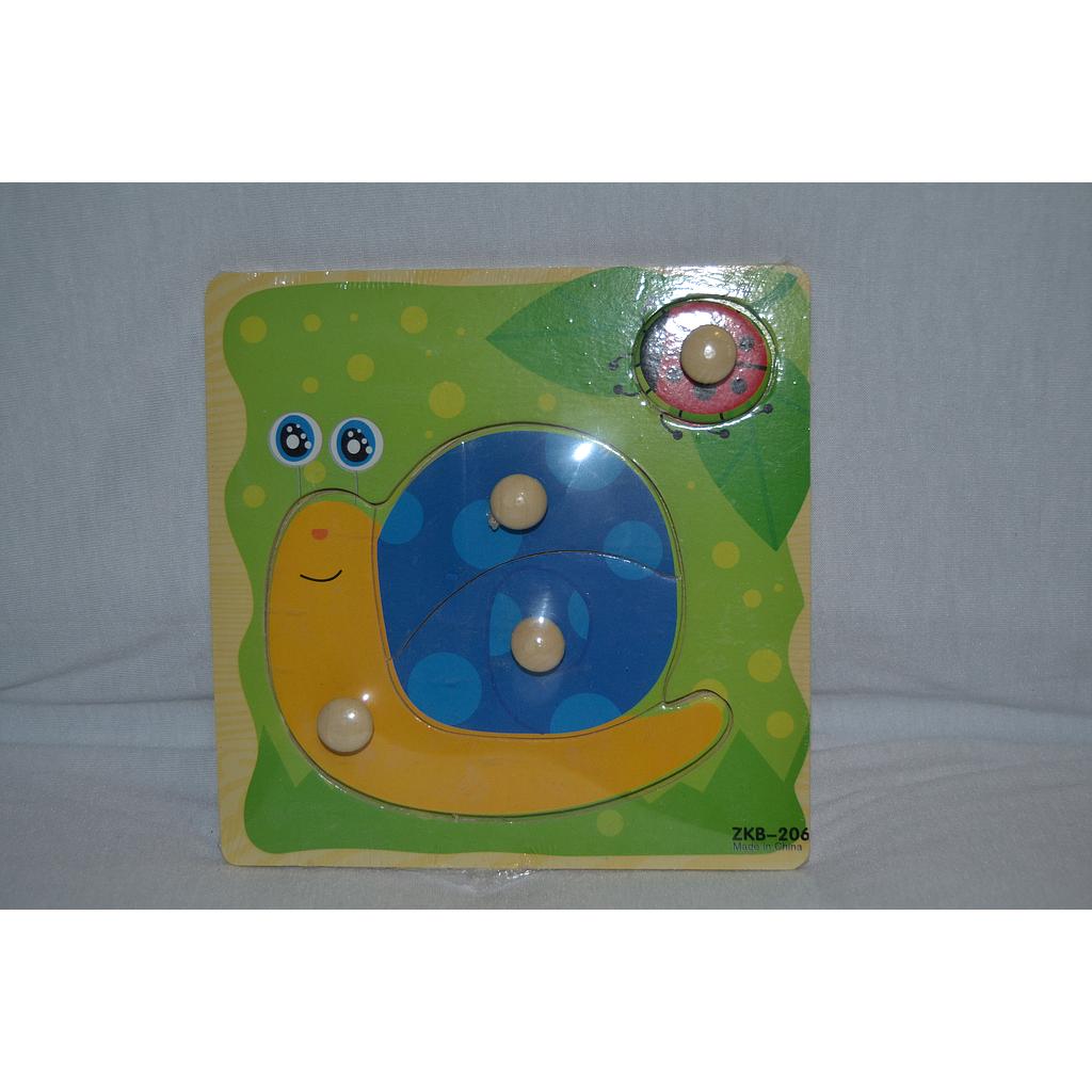 Edu Push-In Puzzle 4 Piece (Snail)