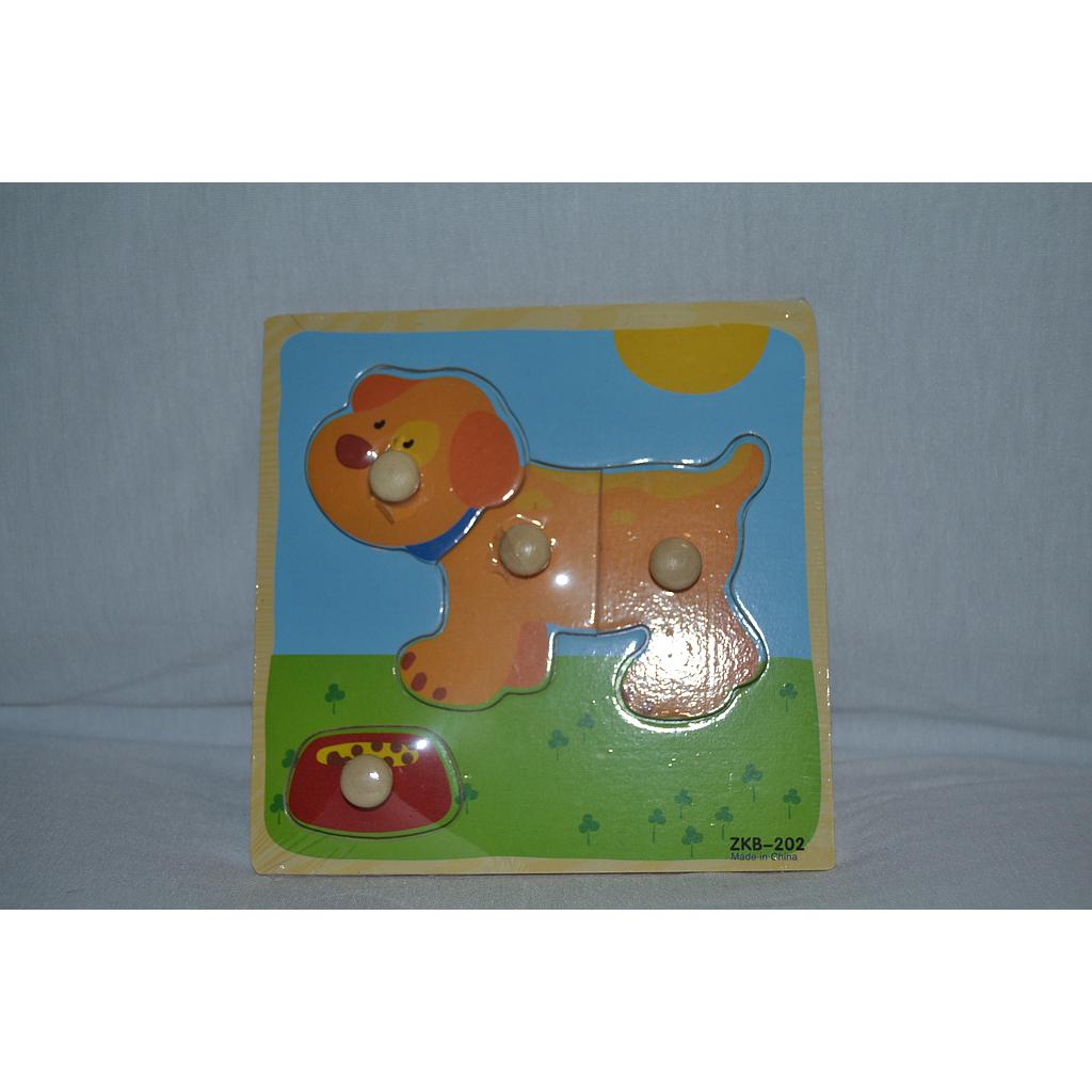 Edu Push-In Puzzle 4 Piece (Dog)
