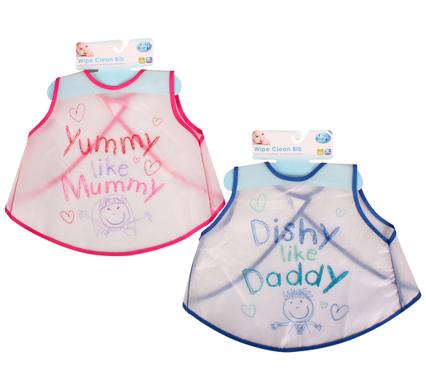 Baby Bib Print Mum/Dad